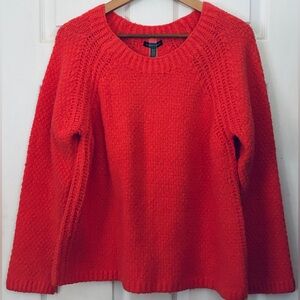 Eileen Fisher Vibrant Red Crew Neck Sweater